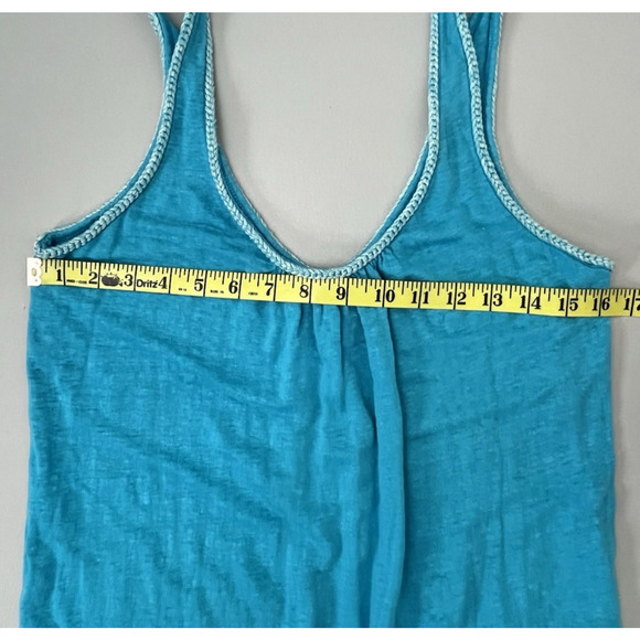 Calypso St Barth 100% Linen Maxi Tank Dress Size Small Blue Scoop Neck Cover Up - Picture 7 of 12